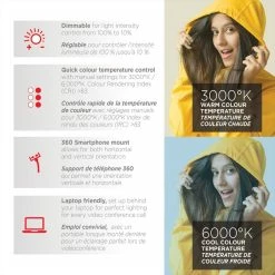 National Mobifoto Mobilite 6-in LED Ring Light With Desk Tripod & Phone Holder 17 National Mobifoto Mobilite 6-in LED Ring Light With Desk Tripod & Phone Holder -Cheap Red Wolf Store 0522110 7 32f4a3a7 75a6 4fff b6a3 f89f0d0c4bb4