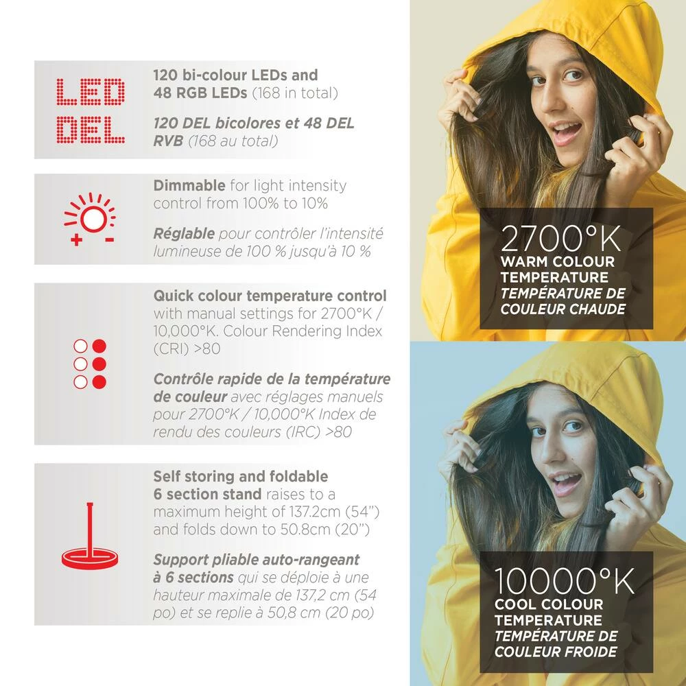 National Mobifoto Mobilite 10-in RGB LED Ring Light Vlogging Kit With Built-in Stand & Wireless Remote 10 National Mobifoto Mobilite 10-in RGB LED Ring Light Vlogging Kit With Built-in Stand & Wireless Remote - Image 10