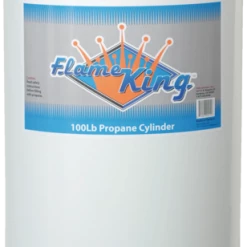 National Flame King Empty Propane Gas Cylinder Tank With Solid Brass Valves, 100-Lb