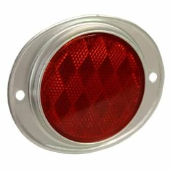 National Optronics Oval Aluminum Reflector For Trailer, Red