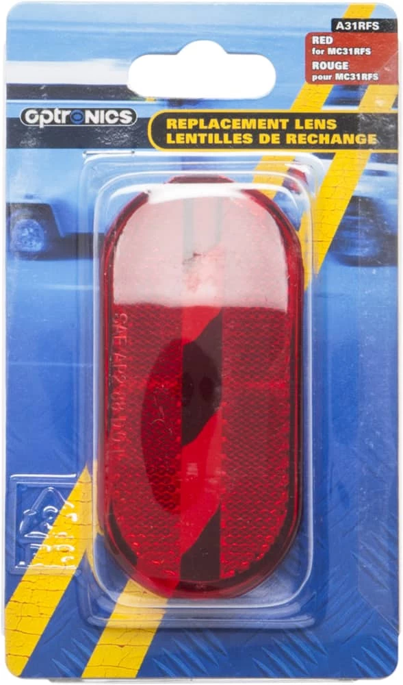 National Optronics Oval Red Replacement Lens For Clearance Markers, 4-x2-1/16-in 2 National Optronics Oval Red Replacement Lens For Clearance Markers, 4-x2-1/16-in - Image 2