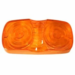 National Optronics Rectangular Amber Replacement Lens For Clearance Markers, 4-1/16x2-1/8-in