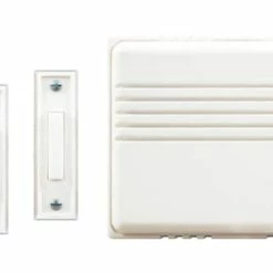 National HeathZenith Wired 95-db 2-Tune Doorbell Chime With Transformer, 2 Push Button, White
