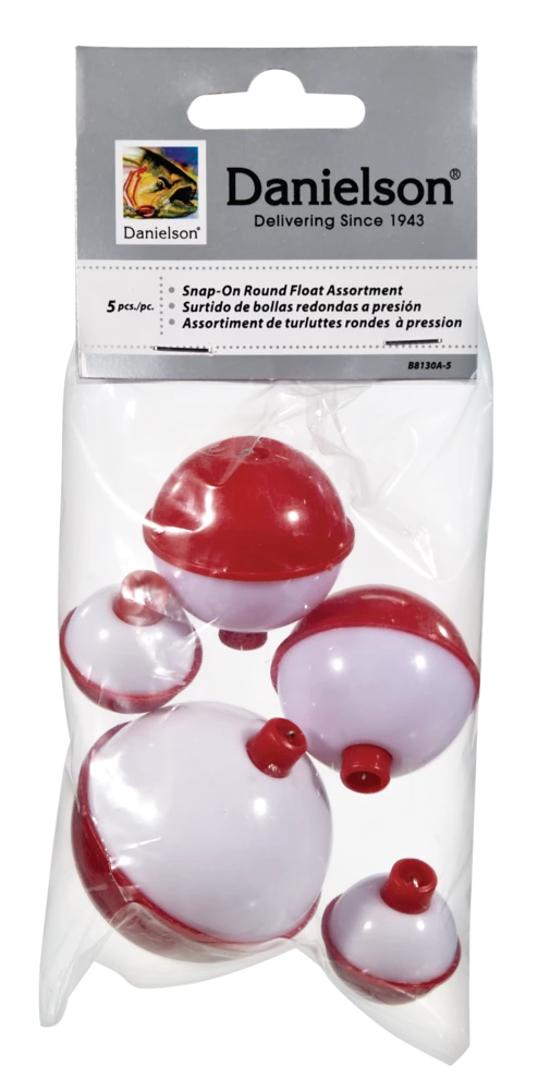 Red Wolf Danielson 5 Piece Assorted Red White Bobbers 1 Red Wolf Danielson 5 Piece Assorted Red White Bobbers