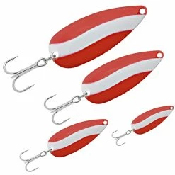 Red Wolf Danielson Spoon Lure, Red/White
