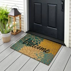 National Easter Welcome Aqua Floral Burst Door Mat -Cheap Red Wolf Store easter welcome aqua floral burst door mat 01eeecb0 7a4e 4ac2 a1f6 90012334509e