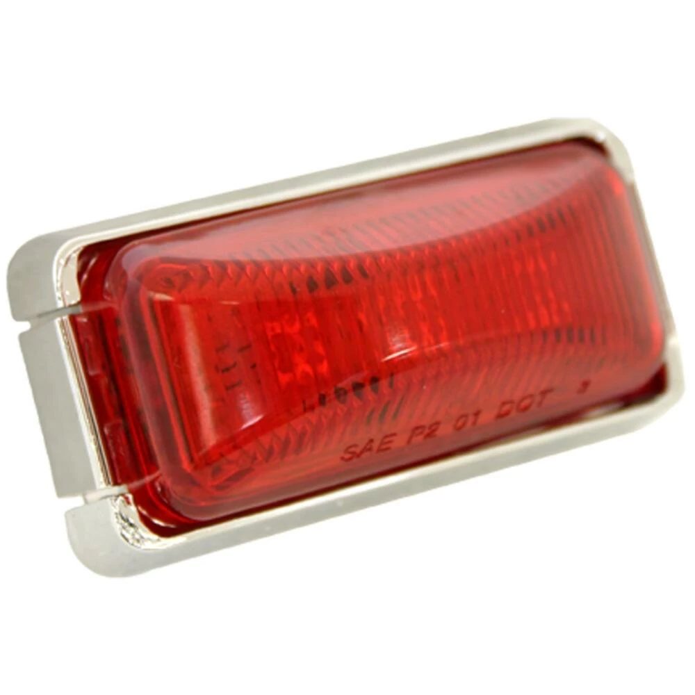National LED Chrome Clearance/Running Board Light, Red 1 National LED Chrome Clearance/Running Board Light, Red