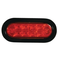 National Optronics LED Oval Waterproof Stop/Turn/Tail Light, Red, 6-in