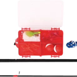 Red Wolf Flatboard Spincast Combo, 40-pc