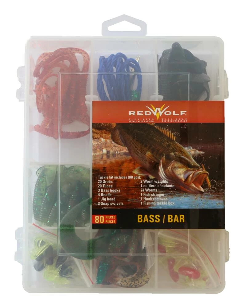 Red Wolf Bass Lure Kit, 80-pc 2 Red Wolf Bass Lure Kit, 80-pc - Image 2