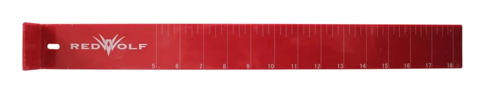 Red Wolf Plastic Ruler, 18-in 1 Red Wolf Plastic Ruler, 18-in