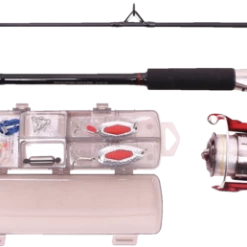 Red Wolf Salmon Spinning Combo