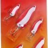 Red Wolf Red & White Spoon Lure Kit, 5-pc