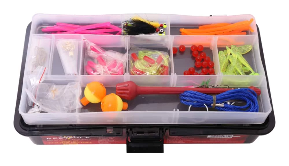 Red Wolf Trout Lure Kit, 120-pc 1 Red Wolf Trout Lure Kit, 120-pc