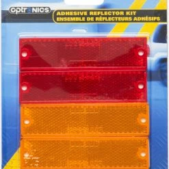 National Optronics Rectangular, Permanent Mount Option, Reflector Kit For Trailer, 4-pk