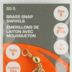 Red Wolf South Bend Snap Swivel, Brass, Size 5, 5-pk
