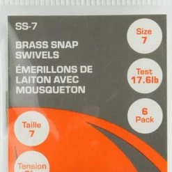 Red Wolf South Bend Snap Swivel, Brass, Size 7, 6-pk