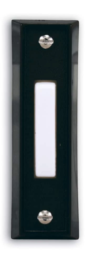 National Globe Wired Unlighted Push Doorbell Chime Button, Black 1 National Globe Wired Unlighted Push Doorbell Chime Button, Black