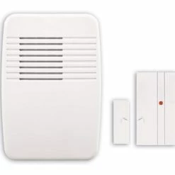 National Globe Wireless Battery 100-ft 3-Tune Door/Gate Entry Alert Kit, White