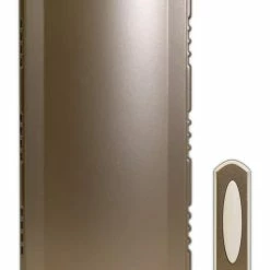 National Globe Wireless Plug-In 75-db 150-ft 3-Tune Doorbell Chime, 1 Push Button, Satin Nickel